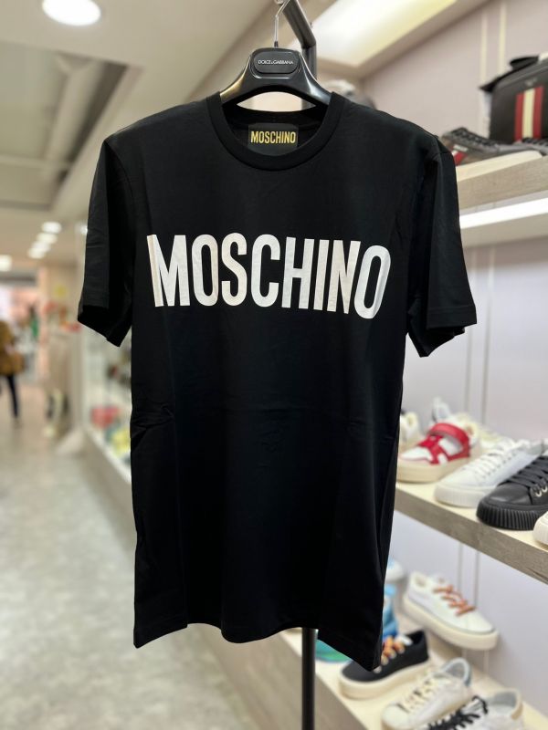 Moschino 男款 Logo 短袖棉T /上衣  黑色  50L/52XL 
