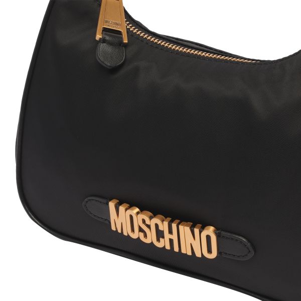 Moschino 徽標尼龍流浪包  黑色 