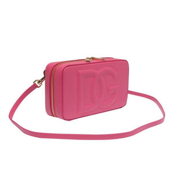 Dolce&Gabbana DG Logo Bag 小款小牛皮相機包  熱粉色 DOLCE &GABBANA 特價