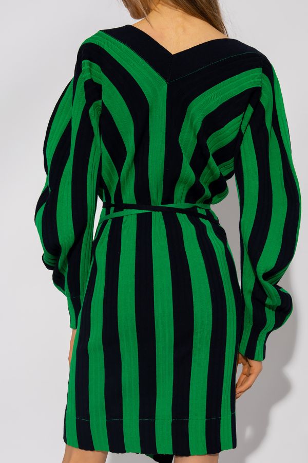 Bottega Veneta 女款早春條紋針織洋裝 綠/黑色  XS/S/M LOEWE,Hammock