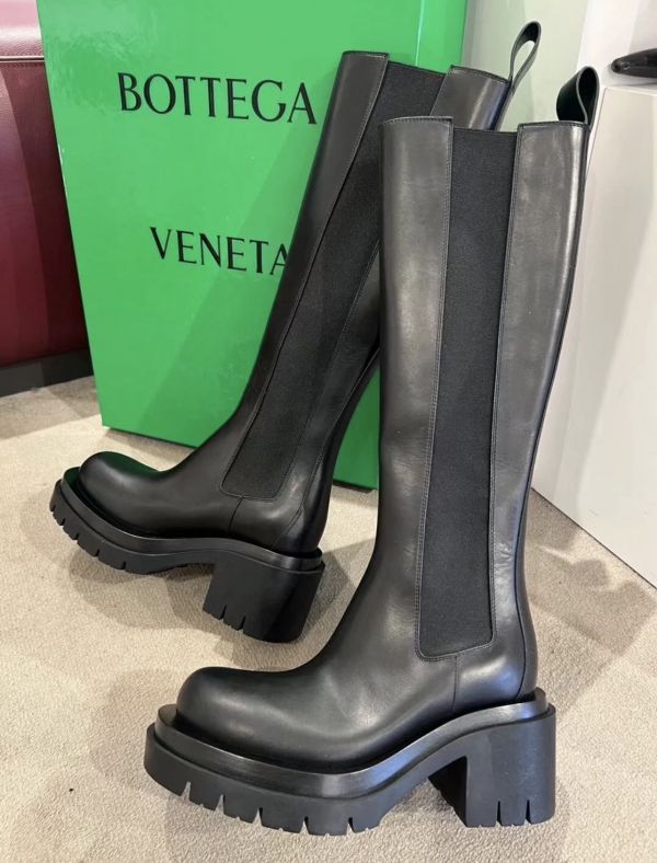 Bottega Venta 667146 Lug 增高6.5公分及膝靴 黑色  IT 38.5/41 