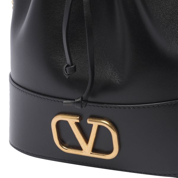 Valentino 迷你 VLOGO 軟納帕皮迷你水桶包 黑色 Valentino 迷你 VLOGO 軟納帕皮迷你水桶包
黑色