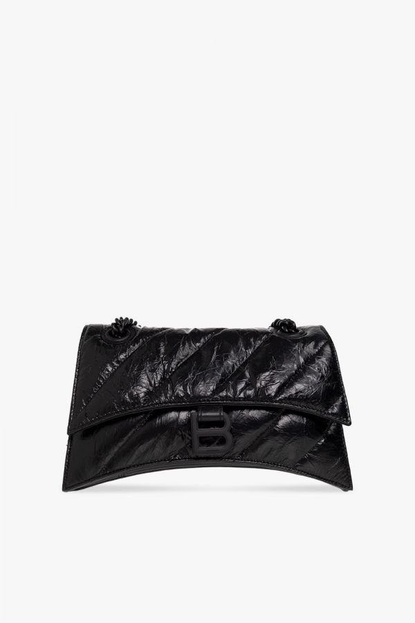 Balenciaga 716351 Crush 絎縫小號鏈條包   黑色 ALL BLACK 