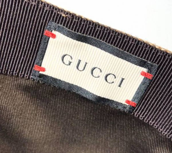 Gucci Logo Web 圖紋棒球帽 米色  S/M/L 