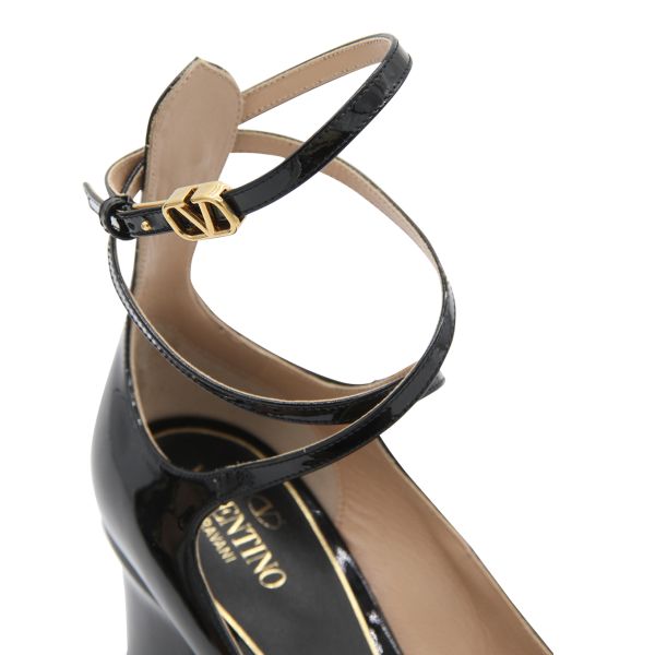 Valentino 女款Tna-Go 漆皮瑪莉珍跟鞋6公分高 黑色    IT 36/38 