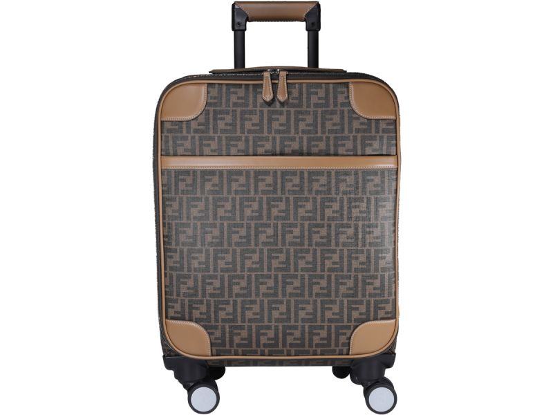 Fendi 7VV160 FF布料滑輪行李登機箱  棕色 