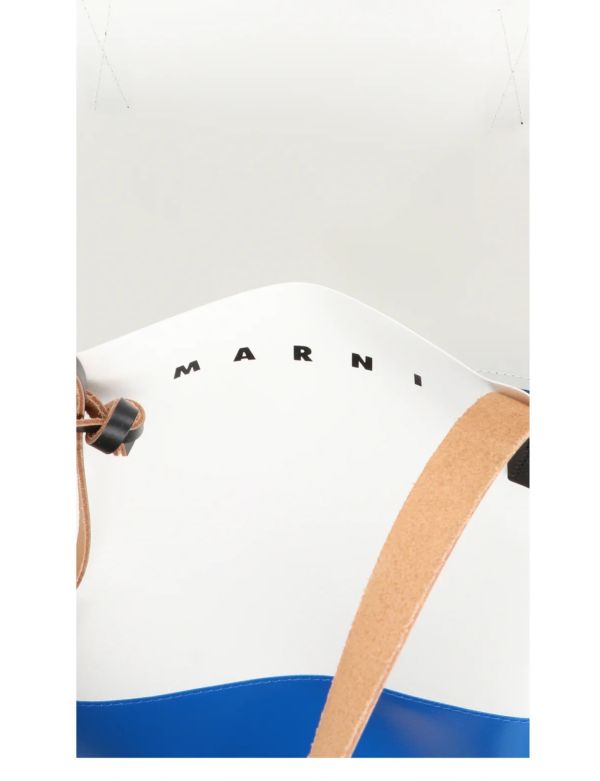 Marni Tribeca 購物袋/托特包  白色藍色 