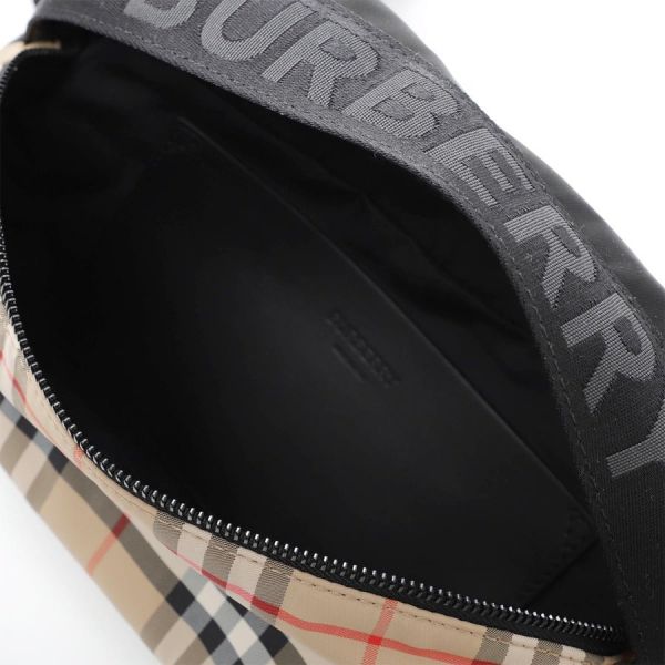 Burberry 80265571 中型 Vintage 格紋接合棉質腰包 Burberry 80265571 中型 Vintage 格纹腰包
