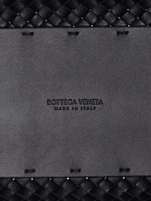 Bottega Veneta 730297 小款 BV Cabat 編織小羊皮包    黑色 