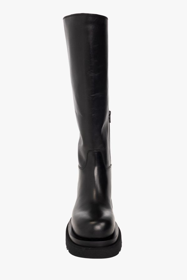 Bottega Veneta 716225 BV Lug 高筒靴   黑色 增高5.5公分  IT36/36.5/37/37.5/38/38.5/39.5 