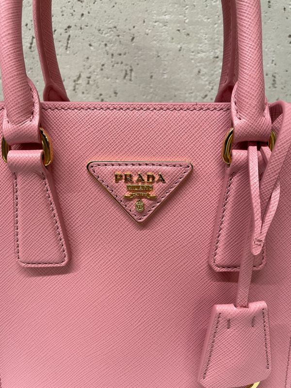 Prada 1BA358 Saffiano 皮革購物包  粉色 