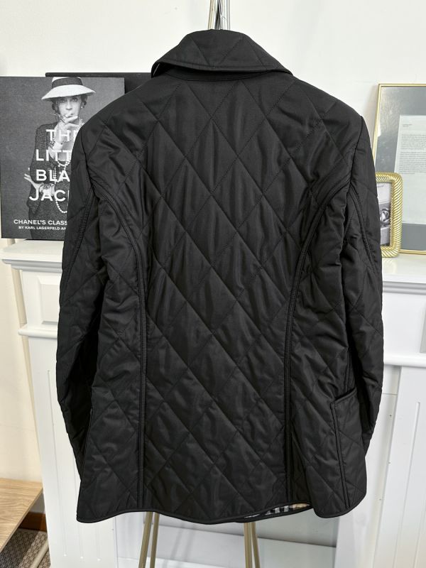 Burberry 80498661 女款菱形絎縫溫控夾克  黑色  XS/S 