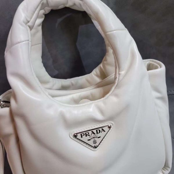 Prada 1B359 小號軟墊Soft納帕軟皮包  白色 Bottega Veneta