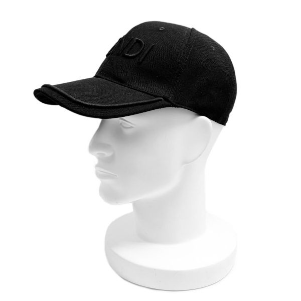 Fendi FXQ969 帆布棒球帽  黑色 