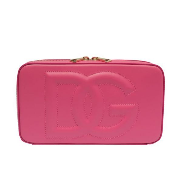Dolce&Gabbana DG Logo Bag 小款小牛皮相機包  熱粉色 DOLCE &GABBANA 特價
