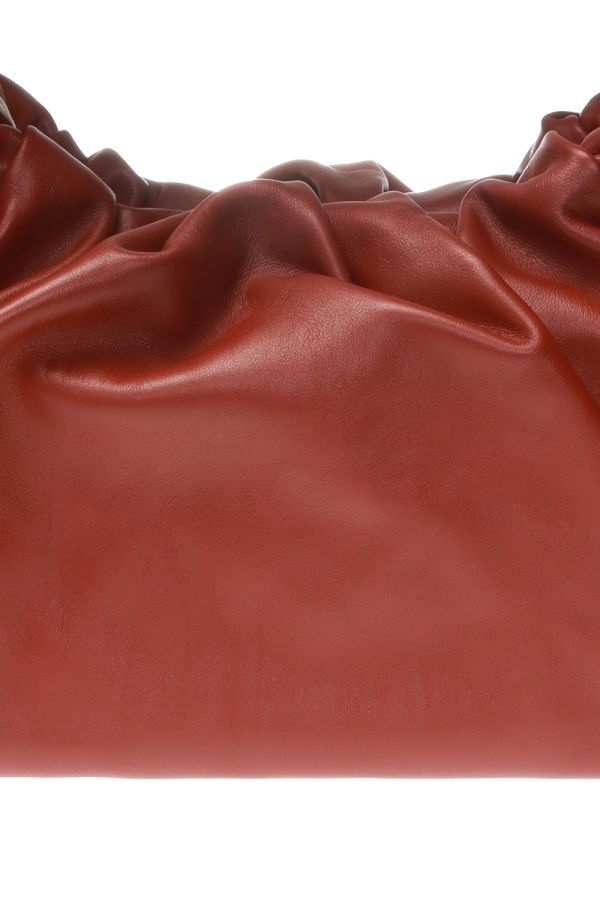 Bottega Veneta 607984 Pouch 皺褶牛角包     赭紅色 