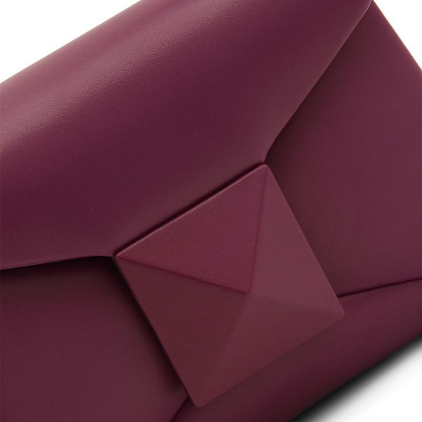 Valentino 小羊皮小款 ONE STUD 鉚釘手提包 紫紅色 