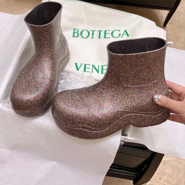 Bottega Veneta 640045 女款 Puddle 防水踝靴    閃光 5.5公分高 IT 36/38/40/41 