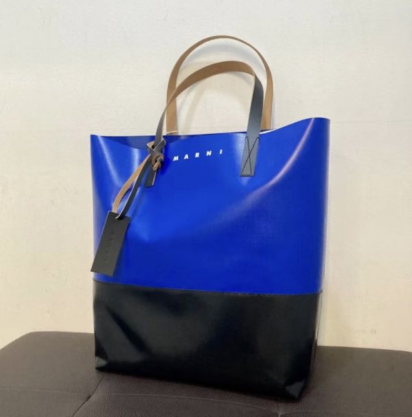 Marni Tribeca 購物袋/托特包  藍色和黑色 