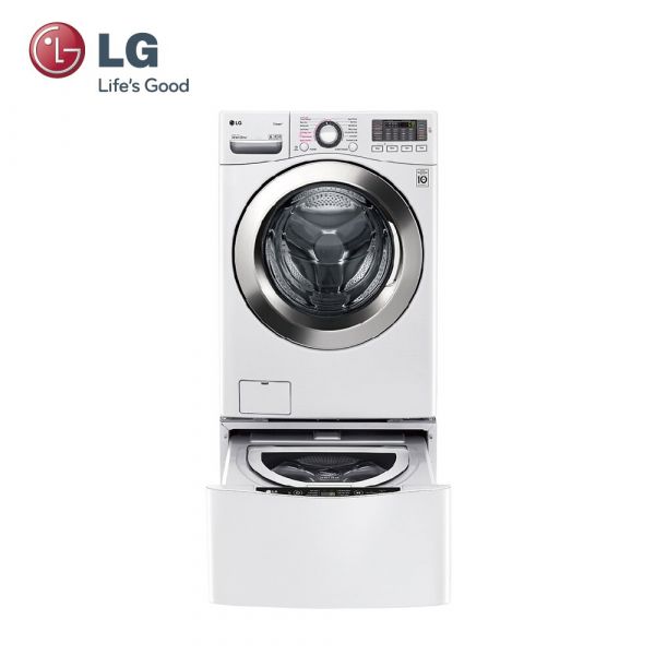 【LG樂金】18公斤+2.5公斤 WiFi TWINWash 雙能洗(蒸洗脫烘)/冰磁白(WD-S18VBD+WT-D250HW) WD-S18VBD,LG,洗衣機,直立洗衣機,滾筒洗衣機