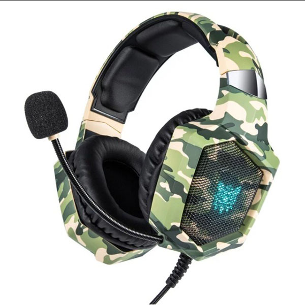 K8迷彩 RGB頭戴式耳機 K8迷彩頭戴式耳機, 聽音辨位耳麥, 頭戴式耳麥, 吃雞耳機, 重低音電競耳機, 耳機麥克風, 電腦耳機, 電競耳麥, 耳罩式耳機