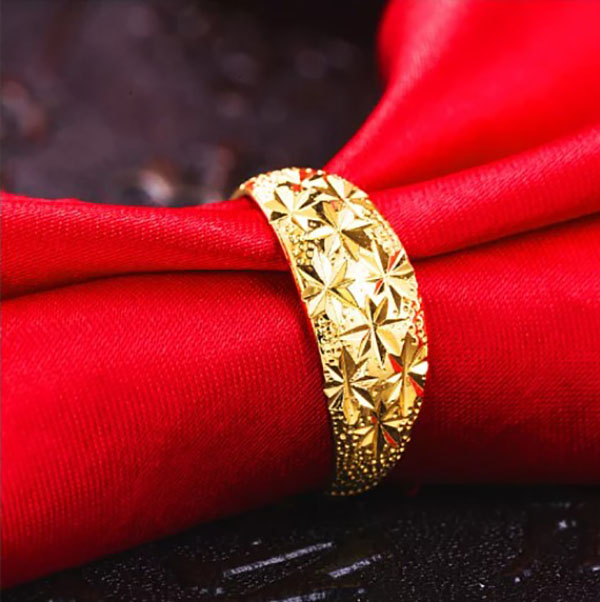 越南沙金經典滿天星戒指 沙金,金飾,金項鍊,金戒指,金手環,平價金飾,金耳環