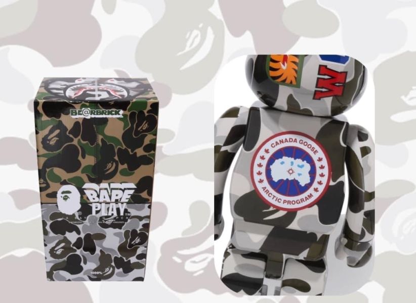 【預購】庫柏力克熊 BE@RBRICK bape鯊魚 BAPE(R) × CANADA GOOSE SHARK 100％ & 400％ 1000% -  瘋格模型