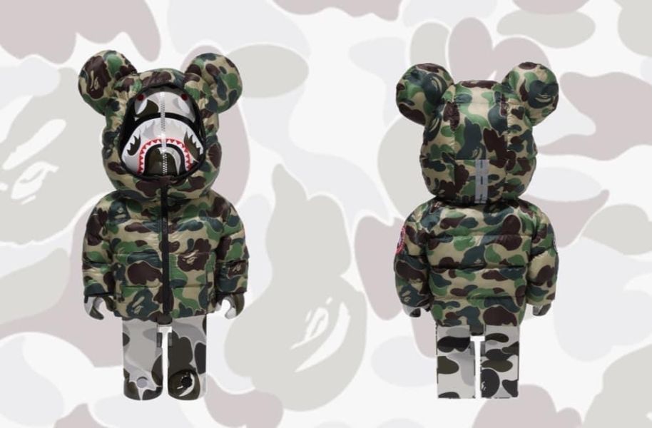 預購】庫柏力克熊BE@RBRICK bape鯊魚BAPE(R) × CANADA GOOSE SHARK 100