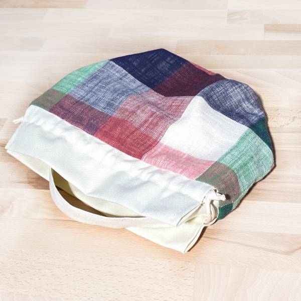 巾着袋, 束口手提袋 (大格紋 - 紅藍綠) *接單生產 便當袋,lunchbag,束口袋,巾着袋,drawstring