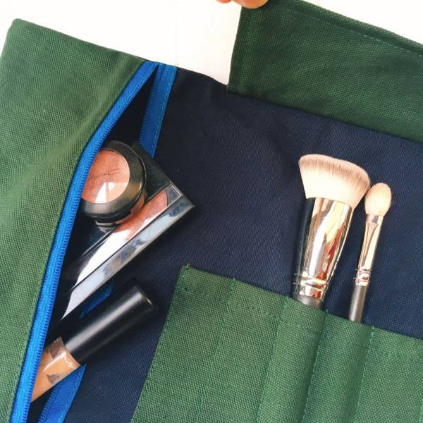 筆捲, 工具袋 (青海波) 接單生產* 筆捲,工具袋,筆袋,餐具袋,卷軸式筆捲