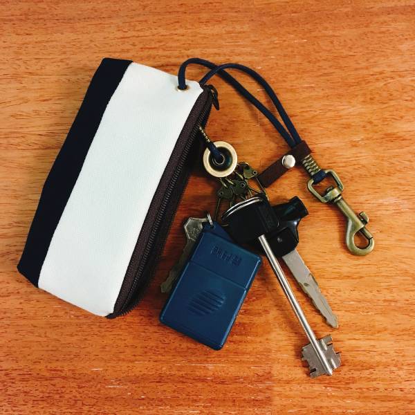 拉鍊鑰匙包 (帆布搭配客訂花色) 接單生產* 鑰匙包,keyholder,鑰匙收納,キーケース,kyecase,隨身小包,客製化