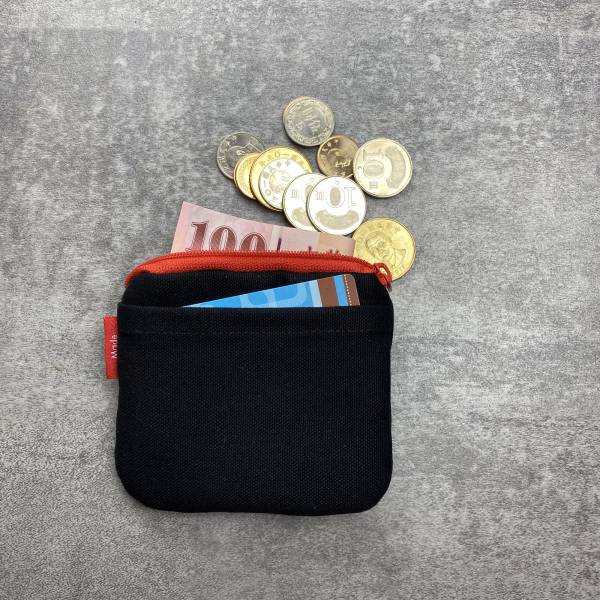 小零錢包 (黑色帆布) 接單生產* 小零錢包,隨身小包,錢包,零錢包,小包,專屬名字錢包,卡片包