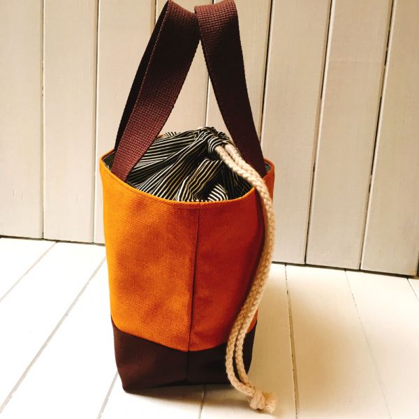 【DIY】束口手提袋 (自選配色)  DIY 材料包* DIY,DIY線上體驗,DIY材料包,便當袋,午餐袋,快餐袋,手提包,早餐袋,束口袋