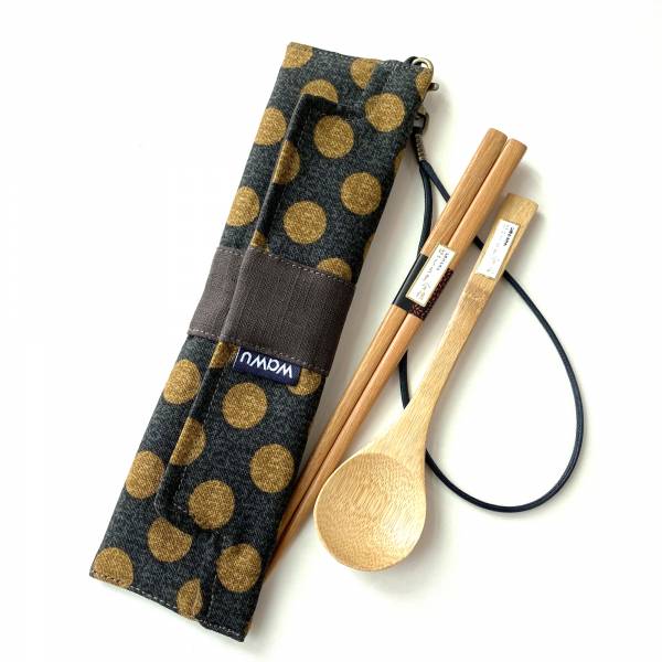 筆袋/筷套 (日和丸) (附木製筷子和湯匙) 接單生產* 筆袋,餐具袋,,chopsticks,箸,箸袋