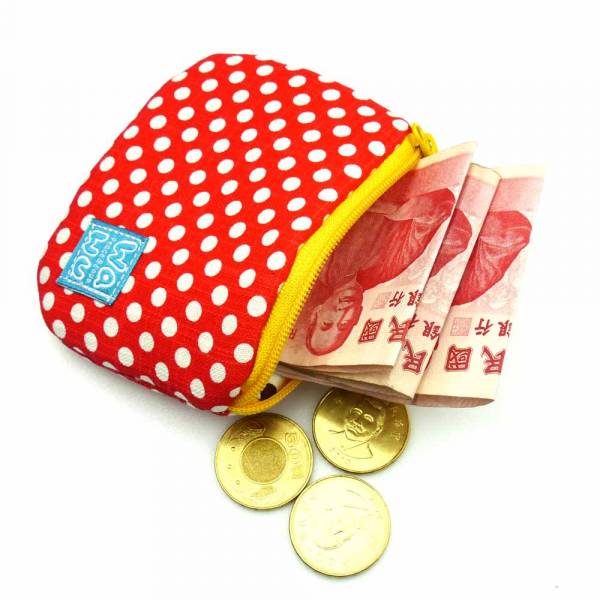 小零錢包 (紅色點點) 接單生產* 小零錢包,隨身小包,錢包,零錢包,小包,專屬名字錢包,卡片包