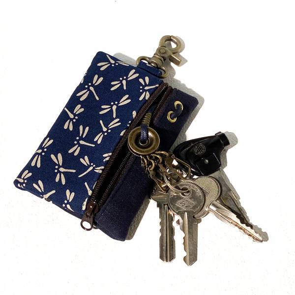 卡片鑰匙包 (日和蜻蜓) 日本布 接單生產* 鑰匙包,keyholder,鑰匙收納,キーケース,kyecase,隨身小包,客製化,KeyPouch,KeyPocket,キーホルダー,HandmadeKeyCase,卡片鑰匙包,卡片收納
