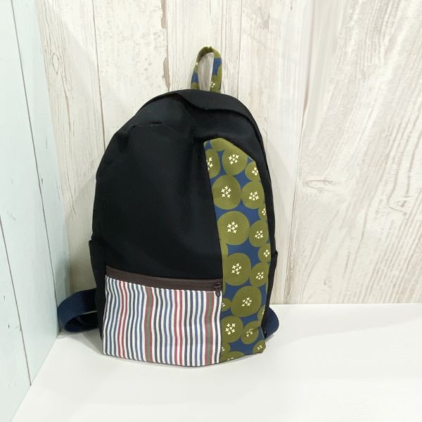 雙肩後背包 (黑色帆布) 接單生產* 後背包,帆布包,Backpack,バックパック,休閒包,環保布包