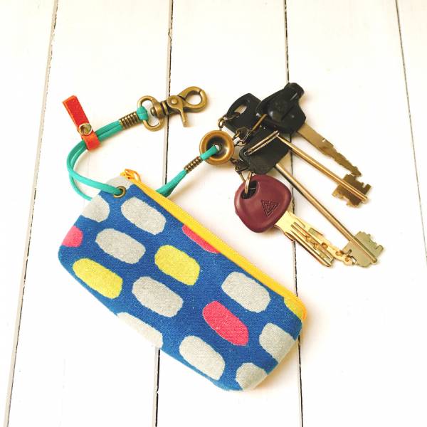 拉鍊鑰匙包 (琉璃丸) 日本布 接單生產* 鑰匙包,keyholder,鑰匙收納,キーケース,kyecase,隨身小包,客製化
