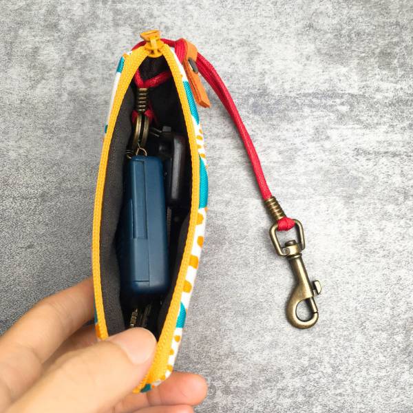 拉鍊鑰匙包 (繽紛氣泡) 日本布 接單生產* 鑰匙包,keyholder,鑰匙收納,キーケース,kyecase,隨身小包,客製化