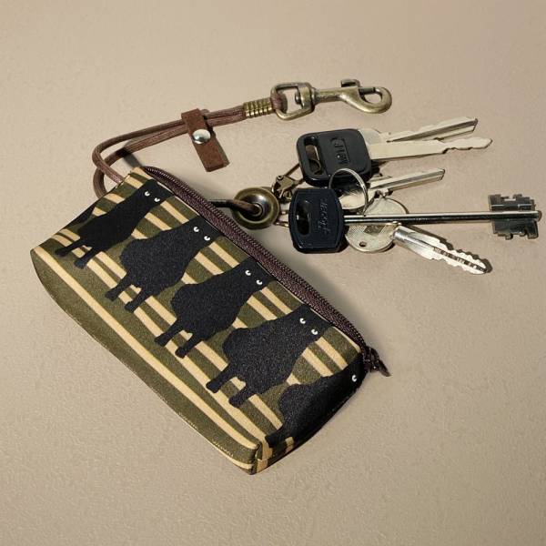 防水拉鍊鑰匙包 (黑貓) 接單生產* 鑰匙包,keyholder,鑰匙收納,キーケース,kyecase,隨身小包,客製化