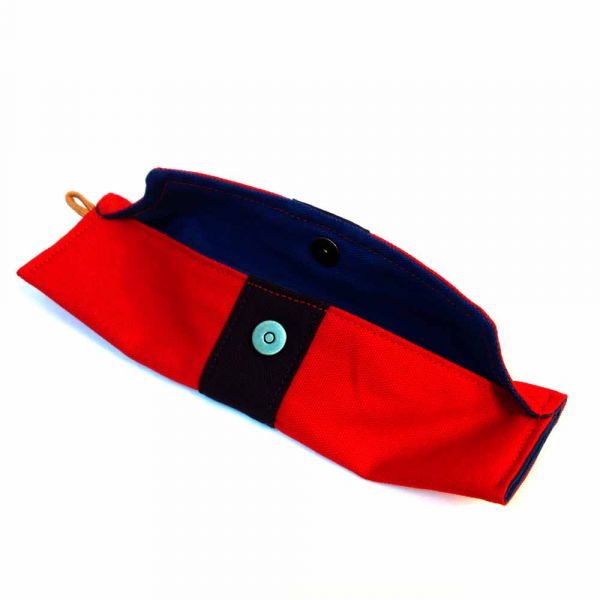 筆袋/筷套 (紅色帆布) (附木製筷子和湯匙) 接單生產* 筆袋,餐具袋,,chopsticks,箸,箸袋