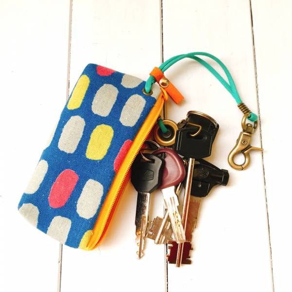 拉鍊鑰匙包 (琉璃丸) 日本布 接單生產* 鑰匙包,keyholder,鑰匙收納,キーケース,kyecase,隨身小包,客製化