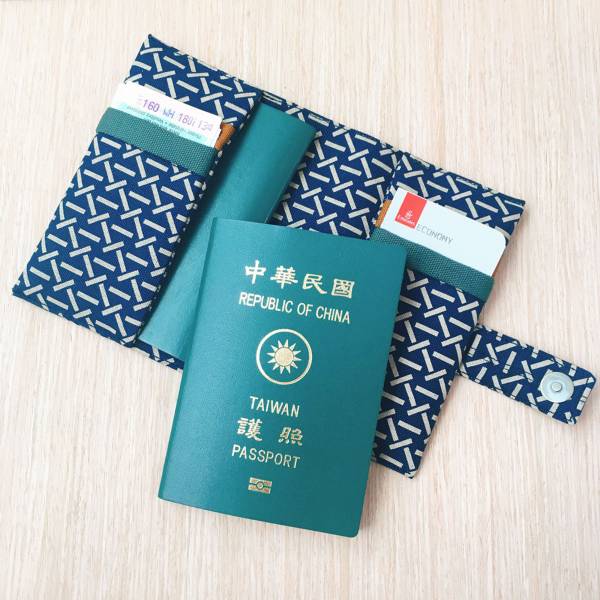 護照套+扣帶 (織紋)  接單生產* 護照套,passportcase,パスポートケース