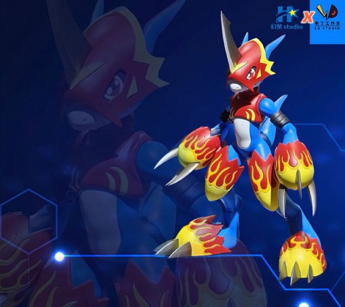 幻星×老丁工作室 數碼寶貝02共鳴系列第一彈-烈焰獸 