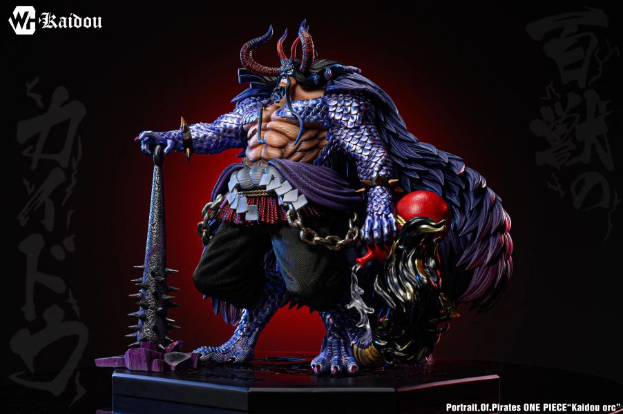 WH-Studio 百獸海賊團最強生物獸人凱多2.0雕像 