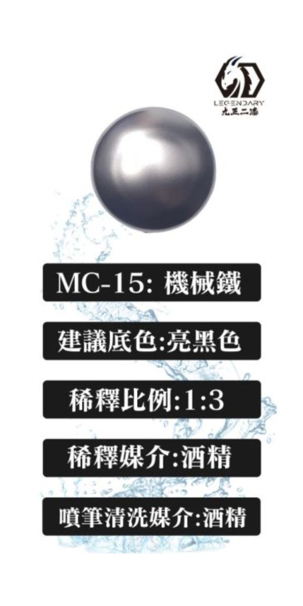 九五二漆 水性金屬漆 MC-15 機械鐵 九五二漆 水性金屬漆 MC-15 機械鐵
