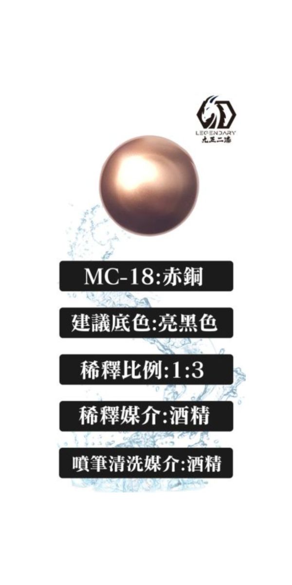 九五二漆 水性金屬漆 MC-18 赤銅 九五二漆 水性金屬漆 MC-18 赤銅