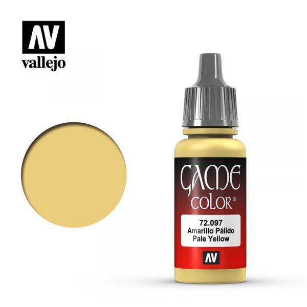 Acrylicos Vallejo -070 - 72097 - 遊戲色彩 Game Color - 淡黃色Pale Yellow - 17 ml. 