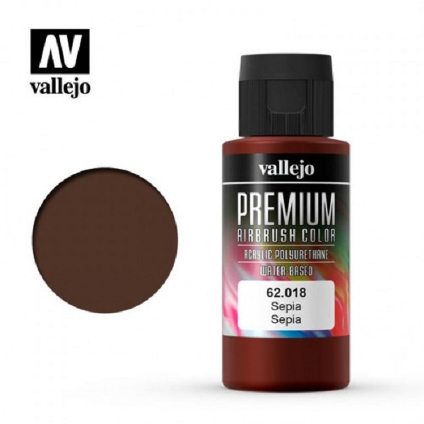 西班牙 Vallejo 高階色彩 Premium Color  62018-  棕褐色 60 ml 