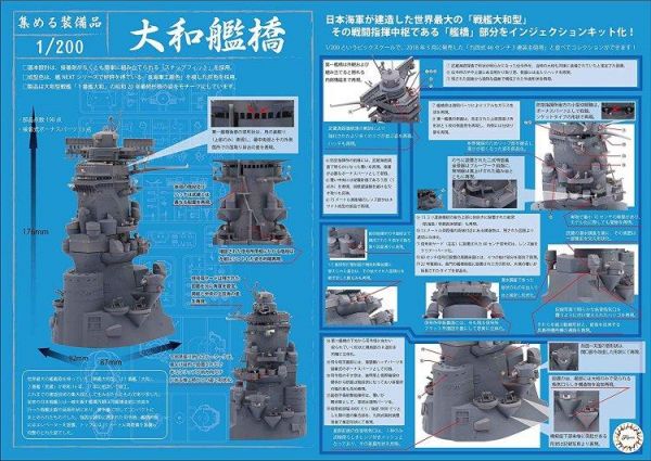 富士美 Fujimi 1/200 船艦模型 裝備品 02 020341 戰艦大和 艦橋 